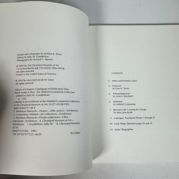 Small Works in Fiber Mildred Constantine Collection 1993 Cleveland Museum of Art - Picture 4 of 8